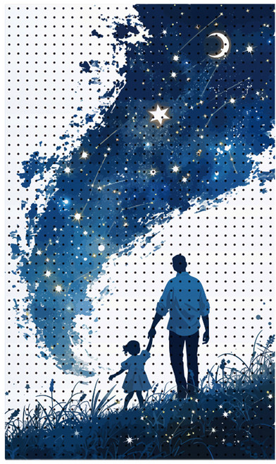 타공판닷컴 UV 프린팅 타공판 600 x 1000 mm, 1개, 별빛 산책