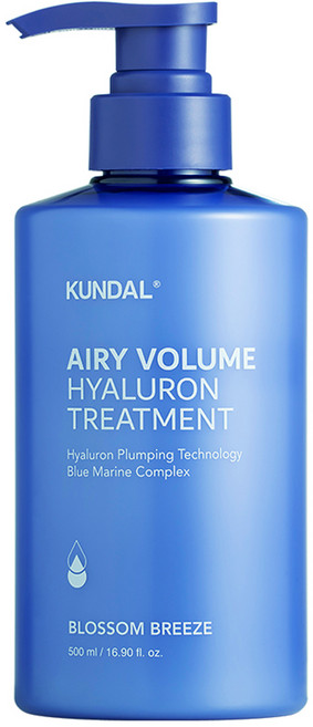 KUNDAL 昆黛爾 玻尿酸保濕豐盈護髮乳 微風花香, 1瓶, 500ml