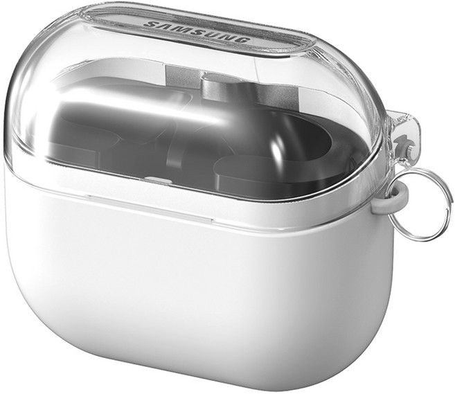 아라리 무선 이어폰 변색방지 투명 슬림 PC 누킨 케이스, 갤럭시 버즈3 / 버즈3 프로, 화이트, 1세트