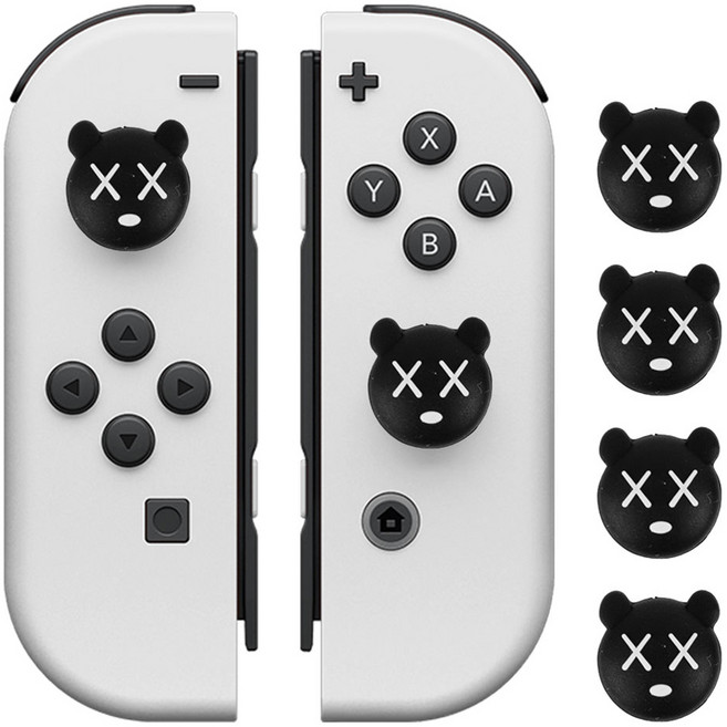 호후 닌텐도 스위치 조이콘 아날로그 스틱 커버 OLED 라이트 호환, S-15, 4개