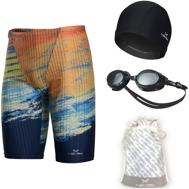 헤스트 남성용 5부 사각 실내 수영복 4종 세트 SIHTB-M14