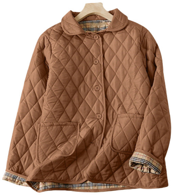 피어니스트 여성용 마름모 퀼팅 라이트 패딩