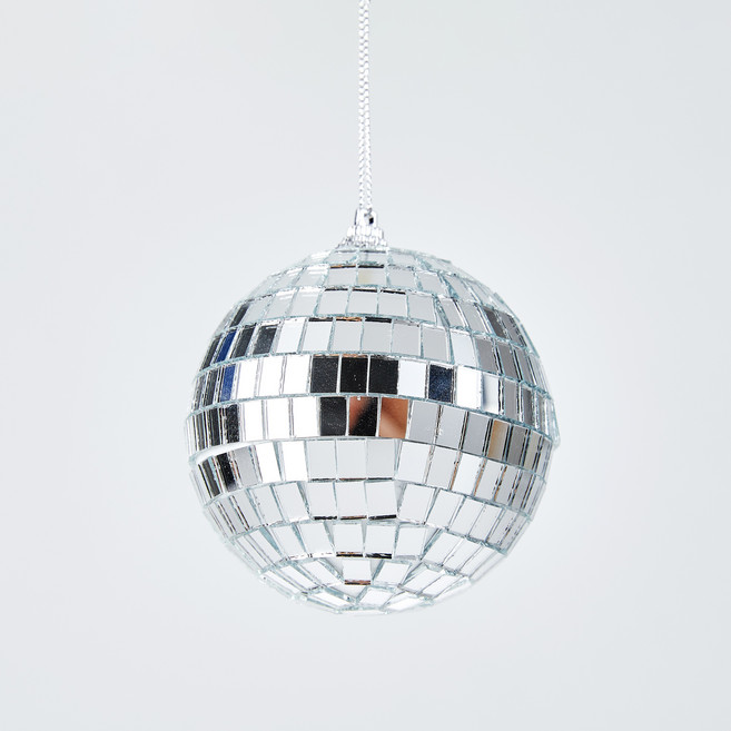 모던하우스 오브젝트 오너먼트, 미러볼실버, 8cm, 1개