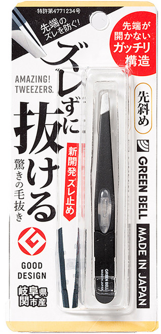 그린벨 뉴 미세모용 족집게 GT-233, 블랙, 1개