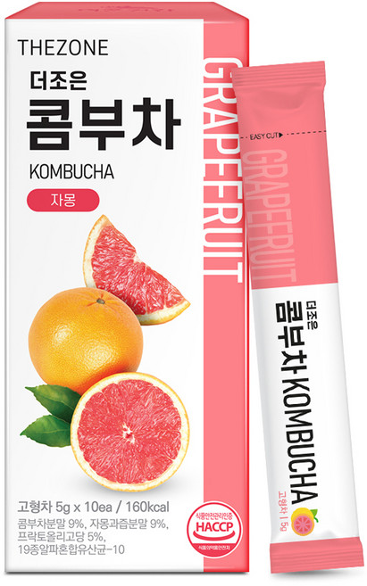 더존건강 더조은 콤부차 자몽, 5g, 1개, 10개입