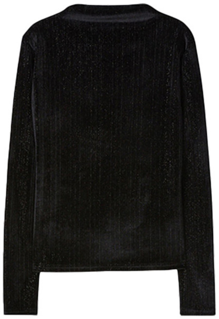 LAP (랩) 여성용 벨벳 반넥 골지 티셔츠 AQ4CTA69