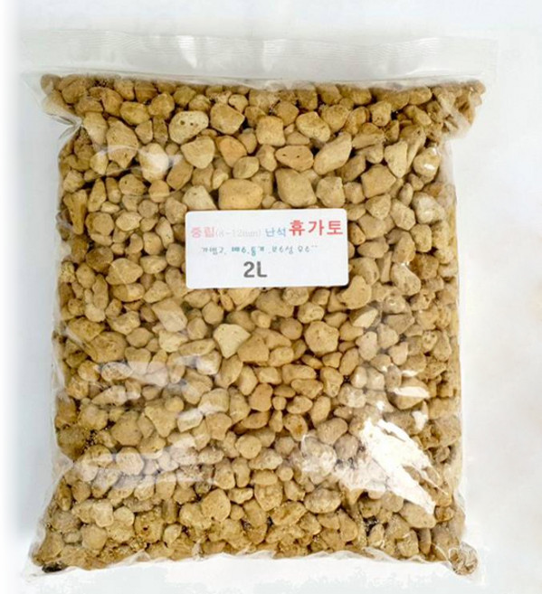 휴가토 난석 중립 화분 분갈이 흙, 1개, 2L