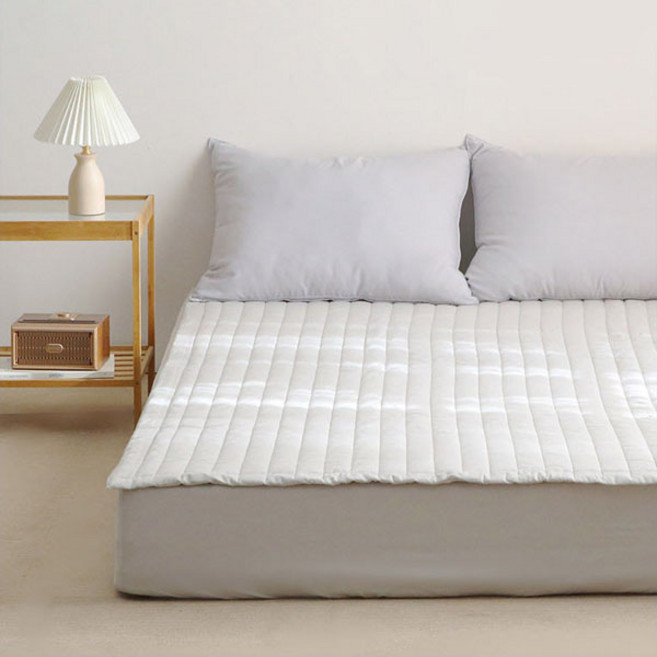 플로라침구 내추럴 40수 순면 밴딩 패드, 내추럴그레이