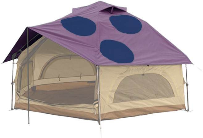 DOD 도플갱어아웃도어 플라이 시트 미니 키노코 텐트, PURPLE