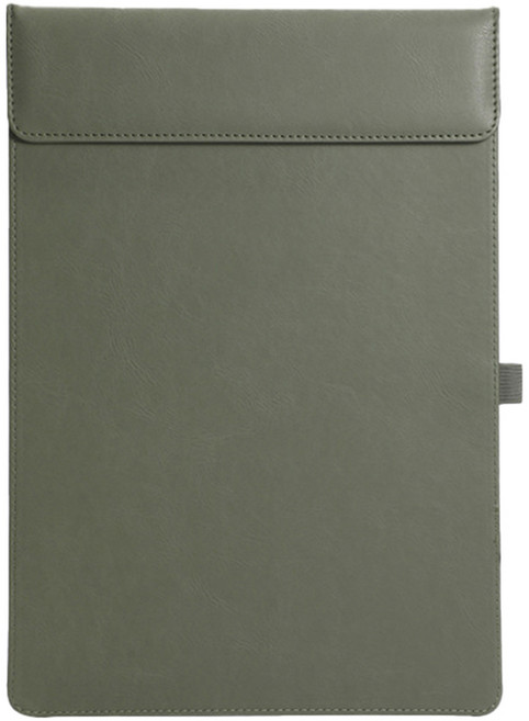 동아피엠에스 A4문서 가죽클립보드 기본형, 올리브, 1개