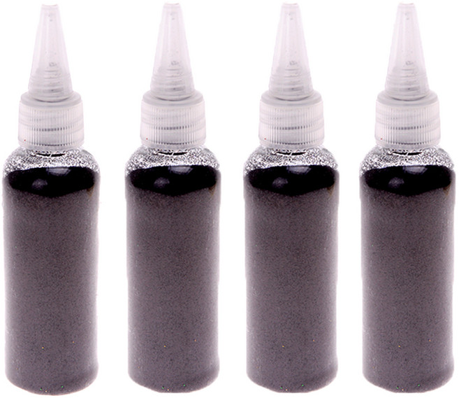 파티공구 반짝이 가루 60g, 블랙, 4개