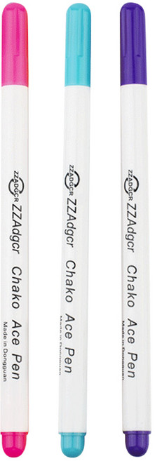 Time Leisure 品閒家居 服裝打版縫紉記號筆/消失筆/劃線筆3件組, 粉色，天藍色，紫色, 1組