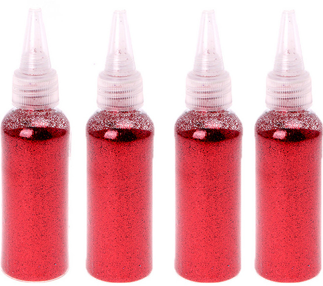 파티공구 반짝이 가루 60g, 레드, 4개