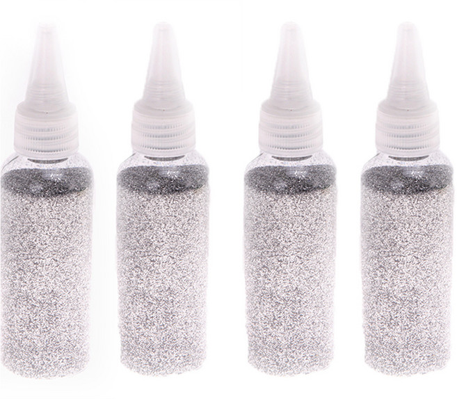 파티공구 반짝이 가루 60g, 실버, 4개