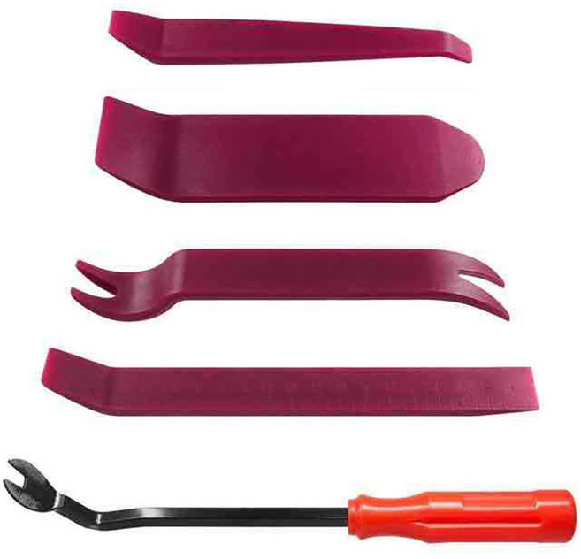 오토크루 차량용 내장재 탈거용품 공구 리무버 헤라 5종 세트 AC-TL92, 혼합색상, 1세트