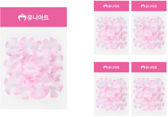 유니아트 벚꽃, 흰색 + 분홍, 5개