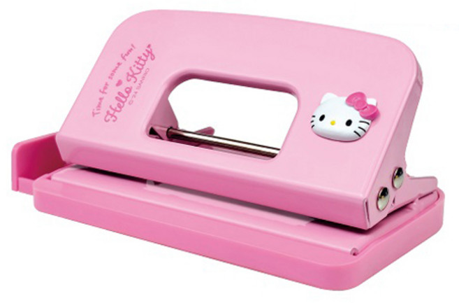 바이하츠 미니 2공펀치 MM-M2H, 1개, 헬로키티