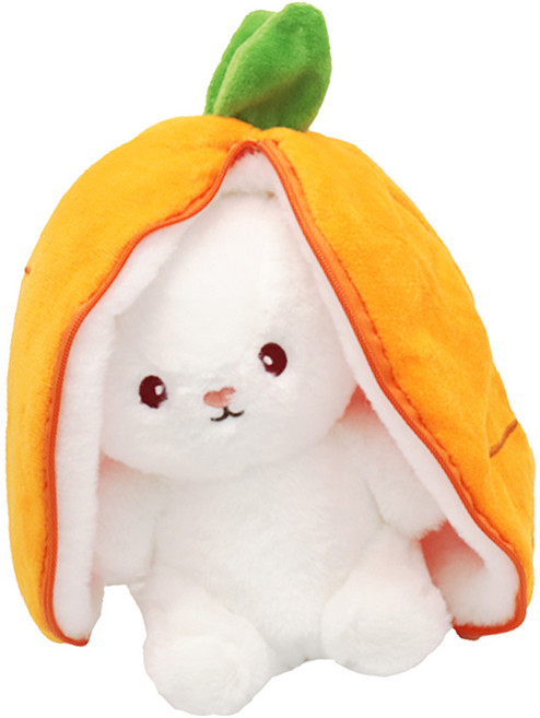 아가플러스 당근 속에 숨은 수줍 토끼 인형, 24cm, 오렌지, 1개
