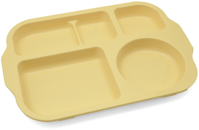 리빙메이트 유아용 피씨 파스텔 식판, 바닐라, 1개