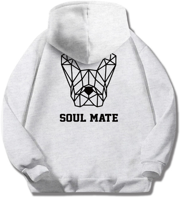 일루소 남녀공용 소프트 기모 소울메이트 후드티