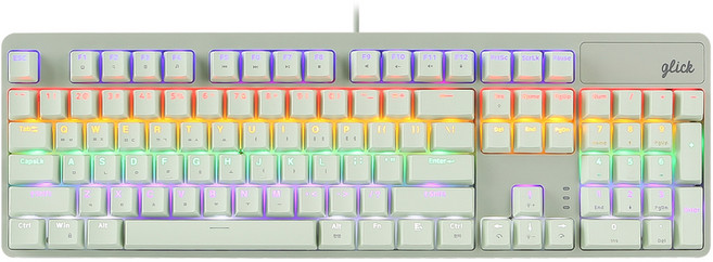 g-clicker 超級英雄 彩色全潤滑機械式電競鍵盤, 綠色, 低噪音紅軸, SPK104