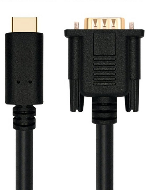 MAX+ Type-c to VGA公 1080P高畫質影像傳輸線, 1.8m, 1條