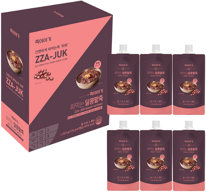 죽이야기 짜먹는 달콩팥죽 6p, 1개, 1.02kg