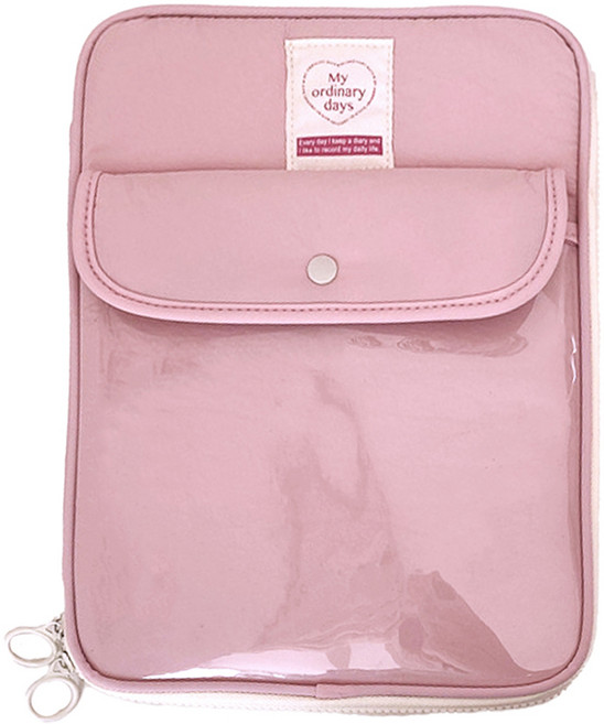 위니즈 멀티포켓 태블릿 파우치 케이스, 핑크, 1개