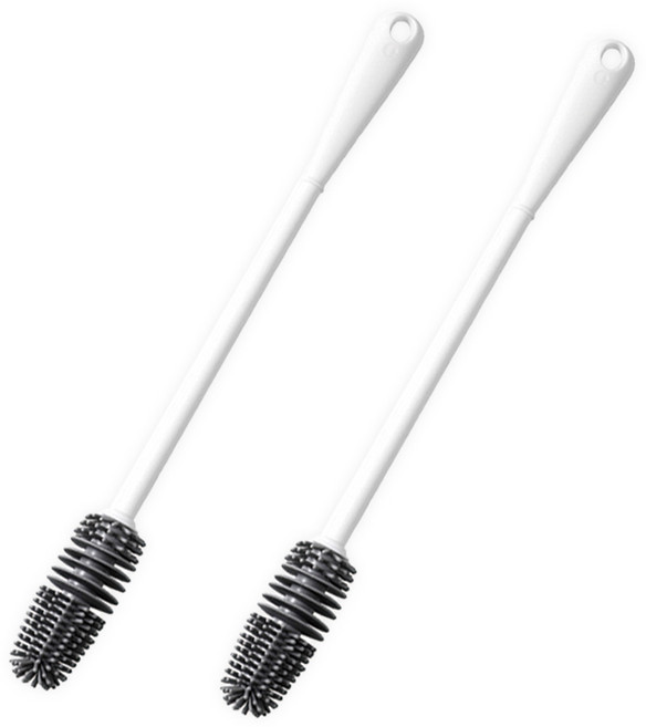 hillo 이지 실리콘 컵 텀블러 청소용 세척솔, 2개, 화이트