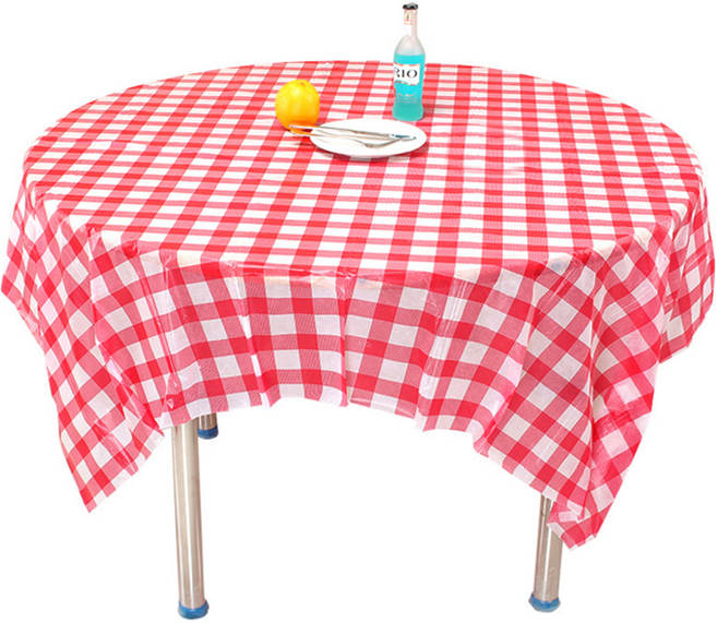 데일리네스트 다용도 식탁보, 레드 체크, 1개, 180 x 180 cm