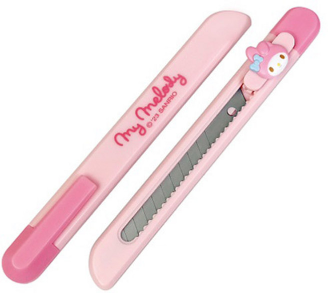 바이하츠 포켓 커터칼 소 P-MMCT, 마이멜로디, 2개