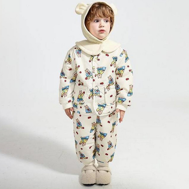 베리메이 아동용 쿼카 눈썰매 방한 패딩 상하의 세트