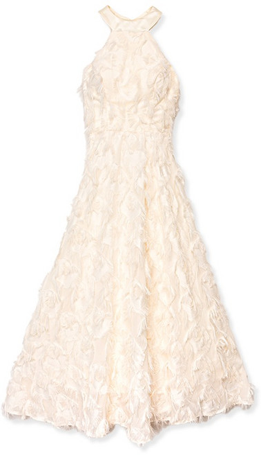 릴리드레스 루비 홀터넥 깃털 드레스 LDP33