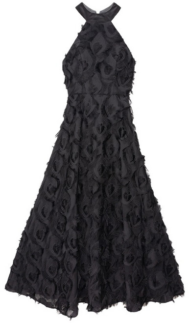 릴리드레스 루비 홀터넥 깃털 드레스 LDP33