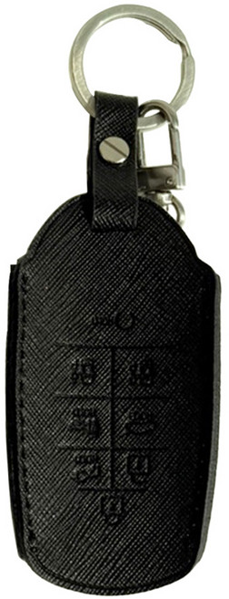 메이튼 차량용 가죽 키케이스 + O링 + 헬퍼스티커 세트 현대 8버튼, 블랙(키케이스), 니켈사틴(링), MH113