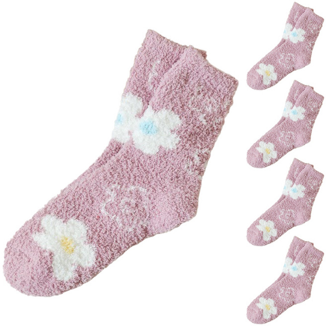 원이네 여성용 프리티 수면 양말 5족 세트