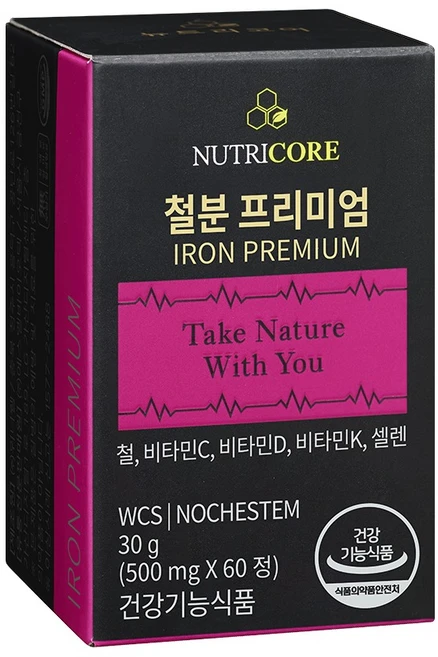 뉴트리코어 철분 프리미엄, 60정, 1개 - 쿠팡