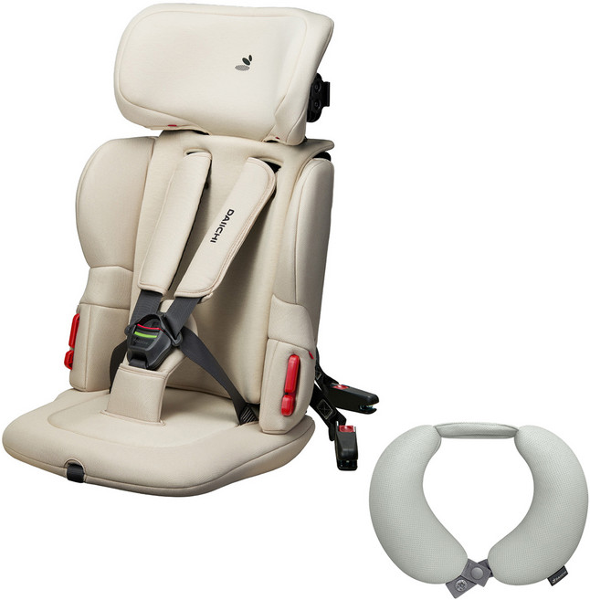 다이치 아동용 이지캐리3 휴대용 카시트 + 목베개 세트 분리형, 베이지(카시트)