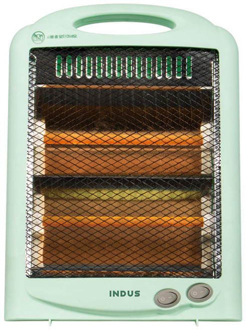 인더스 2단 미니 쿼츠 전기히터, INO-Q600M, 민트