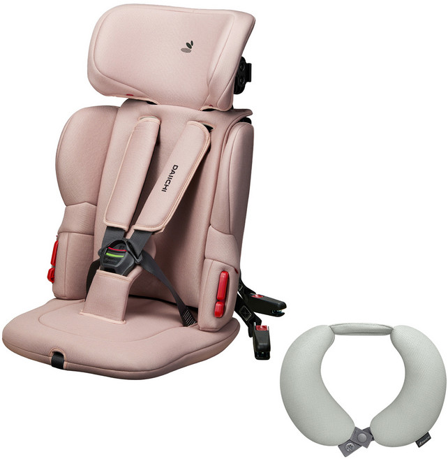 다이치 아동용 이지캐리3 휴대용 카시트 + 목베개 세트 분리형, 로즈 핑크(카시트)