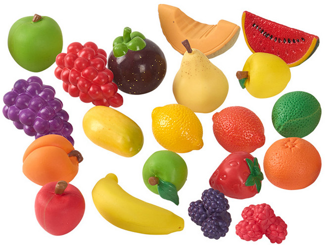 캐스비 아동용 말랑말랑한 과일 모형 소꿉놀이 20종 세트, 혼합색상, 1세트