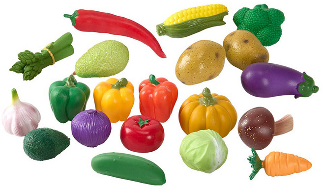 캐스비 플레이 말랑말랑한 음식모형 야채 20p 세트, 혼합색상, 1세트