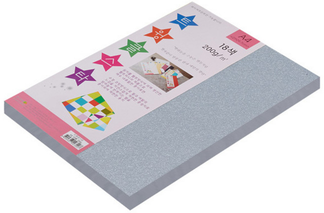 paperculture Twinkle Star 厚雙面珠光色紙 200g No 04 銀色, 25個