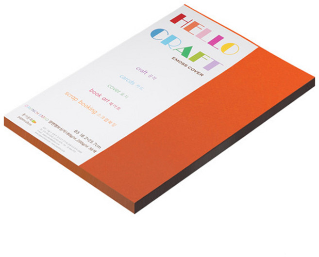 종이문화 다빈치엠보 두꺼운 양면엠보싱지 No 16 오렌지레드 180g, 30개