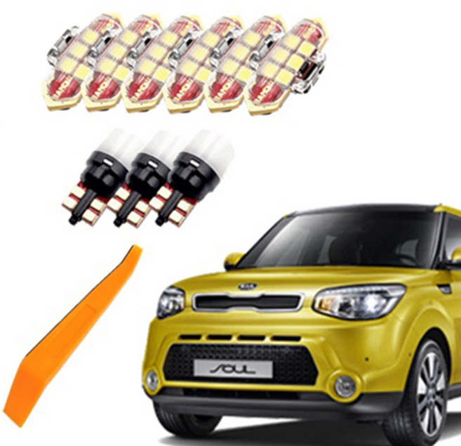 반디엘이디 차량용 LED 실내등 + 리무버 세트, 1세트, 기아 올뉴 쏘울 2013년형~2016년형