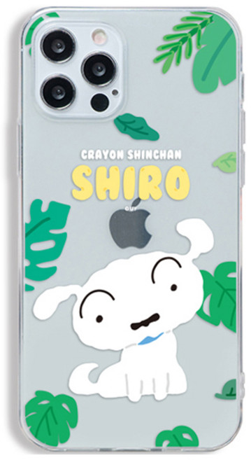 코쿼드 짱구 흰둥이 빅 클리어 젤리 휴대폰 케이스