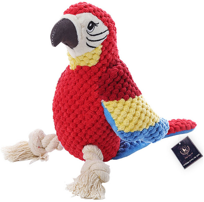 딩동펫 반려동물 올록볼록 앵무새 삑삑이 장난감, 레드(혼합색상), 1개