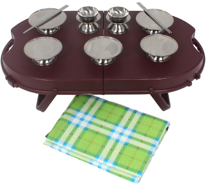 색동다리 스텐 휴대용 제기 13종 세트, 1세트