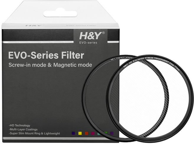 에이치앤와이 HD Evo 스트릭 투명 필터 조명 플레어 효과 77mm, 1개, EST77 (77mm)