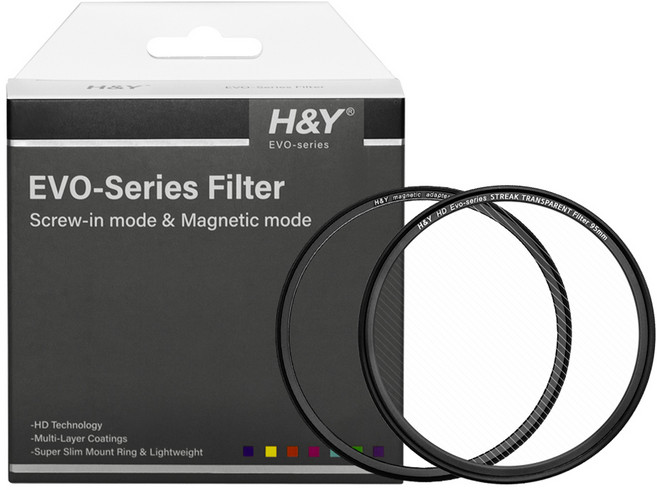 에이치앤와이 HD Evo 스트릭 투명 필터 조명 플레어 효과 95mm, 1개, EST95 (95mm)